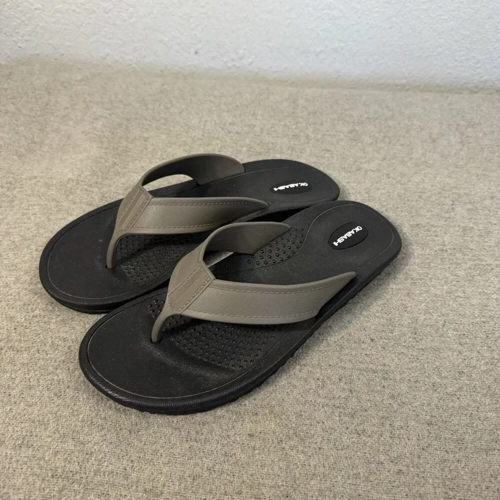 Okabashi Mariner Flip Flop Sandals Eco Friendly Made in USA Comfort Men L 9-10